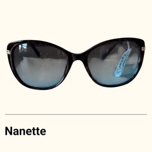 Nanette Lepore Black and Brown Cat-Eye Sunglasses